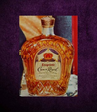 1939 – Close Up Of Orginal Crown Royal Bottle Of Whiskey